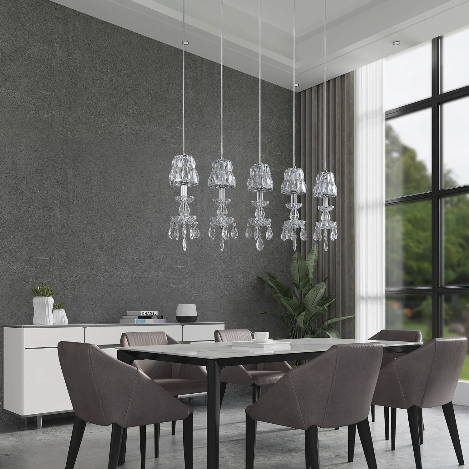 Lucande Yasanie LED-Pendelleuchte, 5-fl., Lang 5 Lucande Yasanie LED-Pendelleuchte, 5-fl., Lang – Bild 3