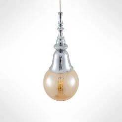 Lucande Gesja Pendellampe, Schirmlos, 1-fl., Chrom -Lucande 9920017 4