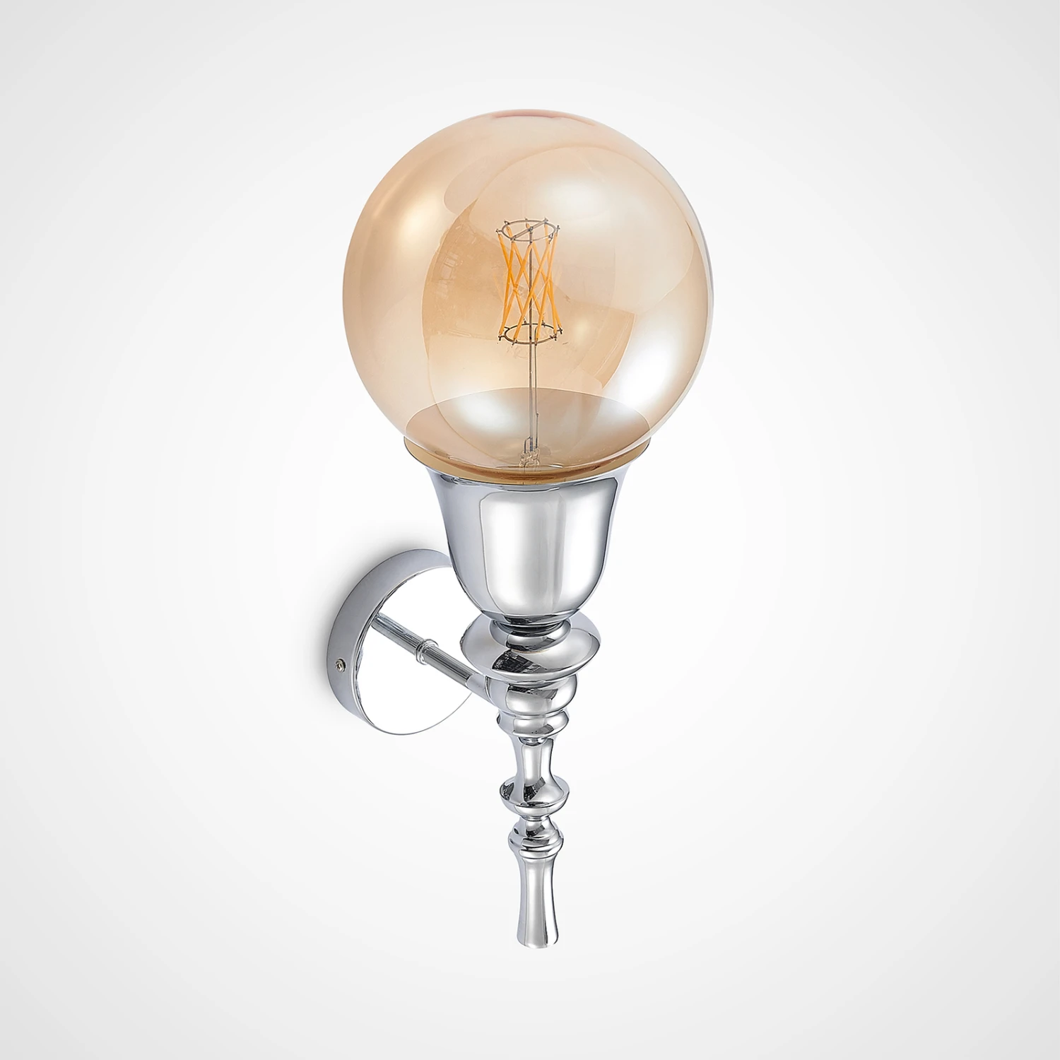 Lucande Gesja Wandlampe, Schirmlos, 1-fl., Chrom 7 Lucande Gesja Wandlampe, Schirmlos, 1-fl., Chrom – Bild 5