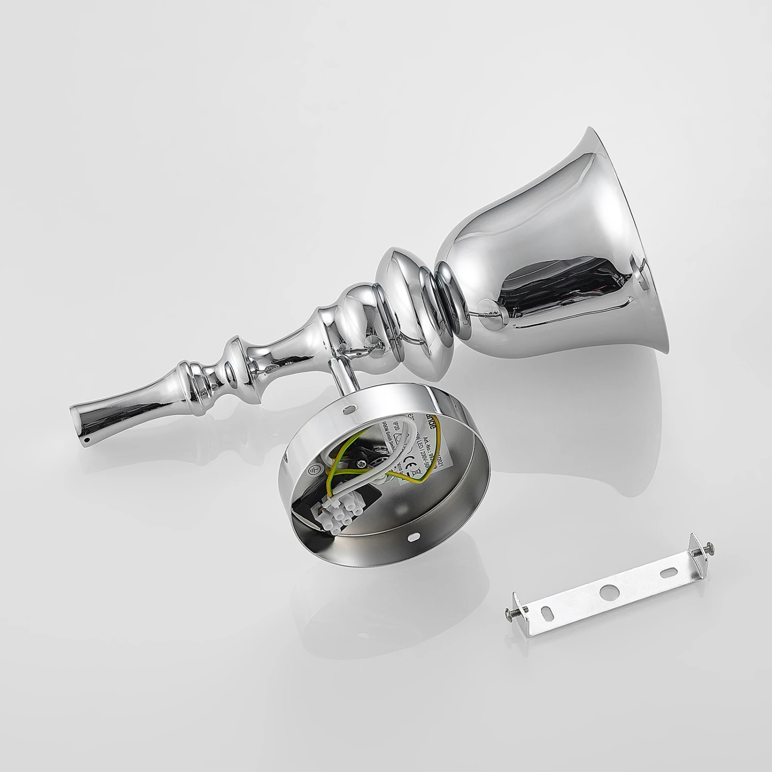 Lucande Gesja Wandlampe, Schirmlos, 1-fl., Chrom 10 Lucande Gesja Wandlampe, Schirmlos, 1-fl., Chrom – Bild 8