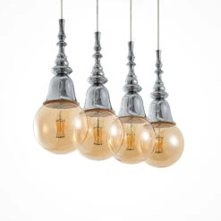 Lucande Gesja Pendellampe, 4-fl., Lang, Chrom 15 Lucande Gesja Pendellampe, 4-fl., Lang, Chrom -Lucande 9920025 4