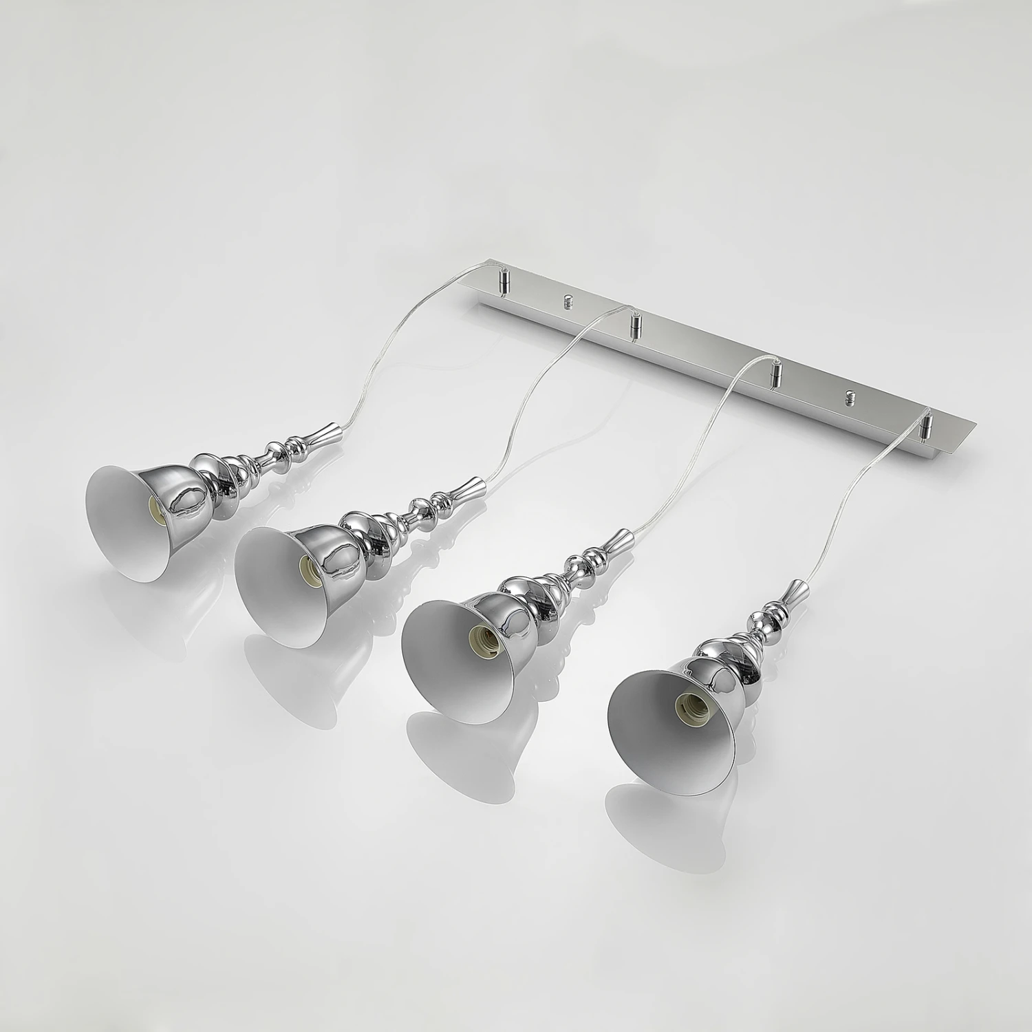 Lucande Gesja Pendellampe, 4-fl., Lang, Chrom 10 Lucande Gesja Pendellampe, 4-fl., Lang, Chrom – Bild 8