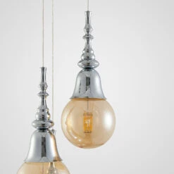 Lucande Gesja Pendellampe, 3-fl., Rund, Chrom -Lucande 9920027 4