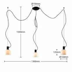 Lucande Serina Hängelampe, Dreiflammig, Glas Weiß -Lucande 9920032 6