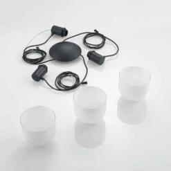 Lucande Serina Hängelampe, Dreiflammig, Glas Weiß -Lucande 9920032 7