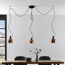 Lucande Serina Hängelampe, Dreiflammig Glas Kupfer 13 Lucande Serina Hängelampe, Dreiflammig Glas Kupfer -Lucande 9920033 2