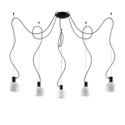 Lucande Serina Hängelampe, Fünfflammig, Glas Weiß -Lucande 9920034 5
