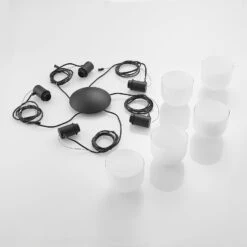 Lucande Serina Hängelampe, Fünfflammig, Glas Weiß -Lucande 9920034 7