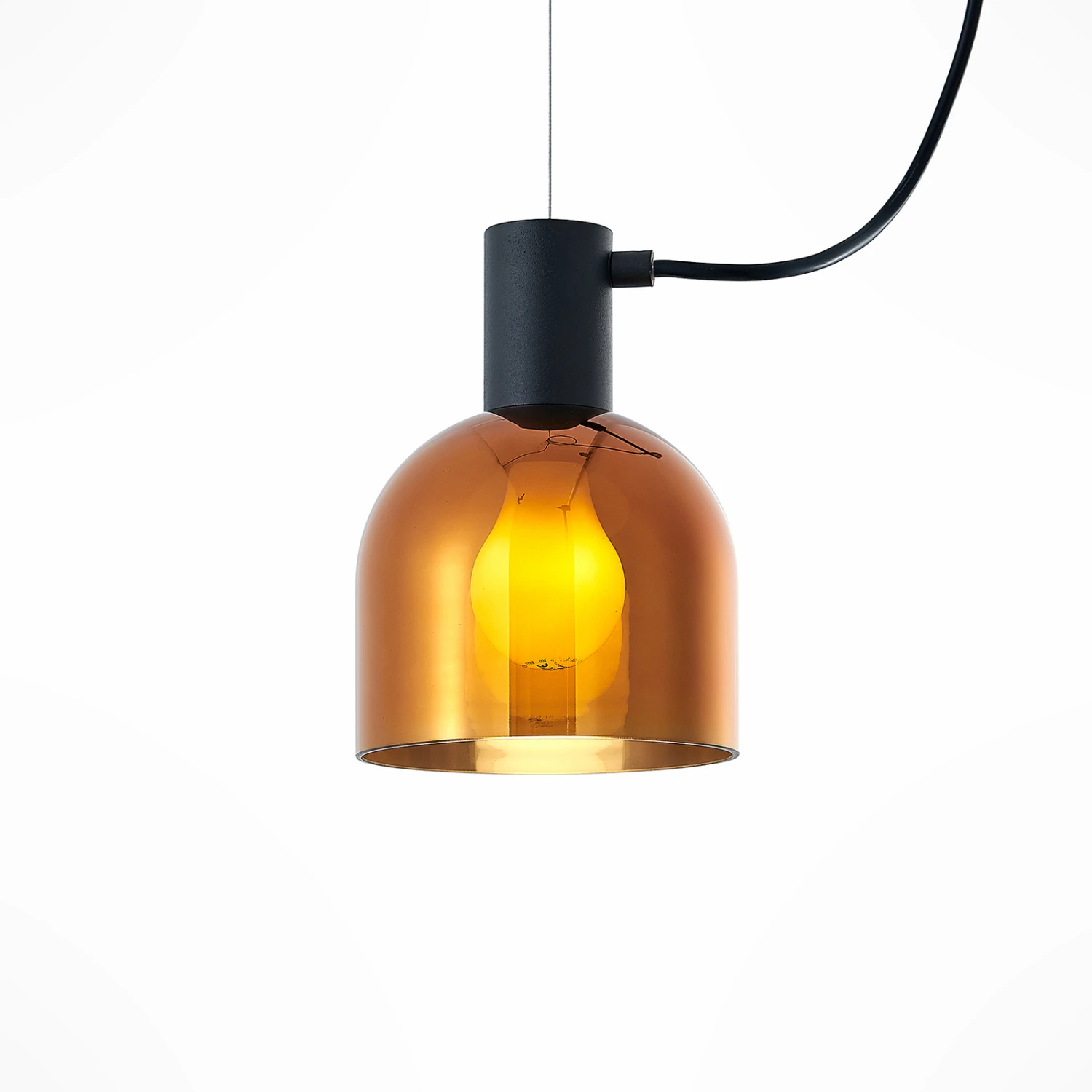 Lucande Serina Hängelampe, Fünfflammig Glas Kupfer 6 Lucande Serina Hängelampe, Fünfflammig Glas Kupfer – Bild 4