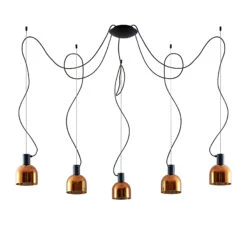 Lucande Serina Hängelampe, Fünfflammig Glas Kupfer 16 Lucande Serina Hängelampe, Fünfflammig Glas Kupfer -Lucande 9920035 5