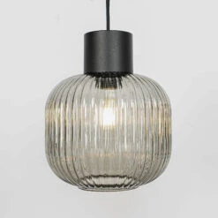 Lucande Lomeris Hängelampe, 3-fl, Lang, Rauchgrau -Lucande 9920038 7