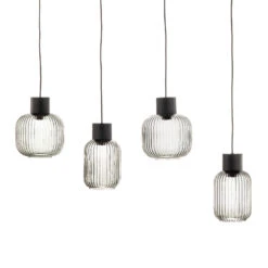 Lucande Lomeris Hängelampe, Vierflammig, Rauchgrau -Lucande 9920040 3