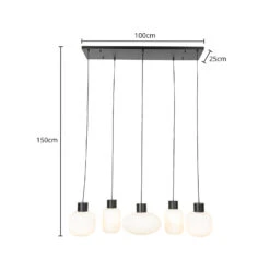 Lucande Lomeris Hängelampe, Fünfflammig, Weiß -Lucande 9920043 3