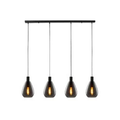 Lucande Marvelos Rauchglas-Hängelampe, Vierflammig -Lucande 9920047 2
