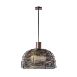 Lucande Biljana Käfig-Pendelleuchte, Braun, 50 Cm -Lucande 9920051 3