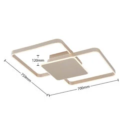 Lucande Kadira LED-Deckenlampe, 70 Cm, Nickel -Lucande 9922002 4