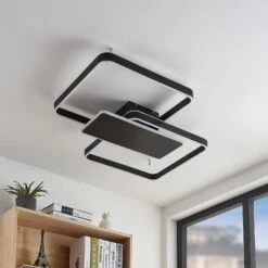 Lucande Kadira LED-Deckenlampe, 80 Cm, Schwarz -Lucande 9922003 2