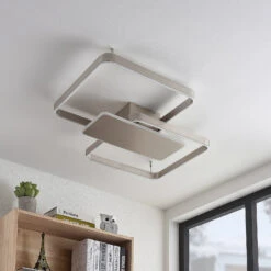 Lucande Kadira LED-Deckenlampe, 80 Cm, Nickel -Lucande 9922004 2
