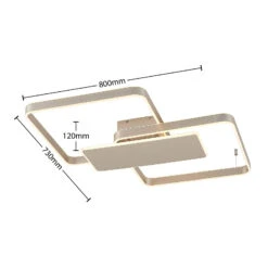 Lucande Kadira LED-Deckenlampe, 80 Cm, Nickel -Lucande 9922004 4