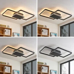 Lucande Kadira LED-Deckenlampe, 102 Cm, Schwarz -Lucande 9922005 1