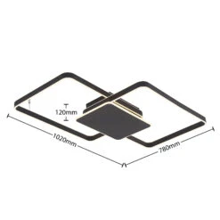 Lucande Kadira LED-Deckenlampe, 102 Cm, Schwarz -Lucande 9922005 4
