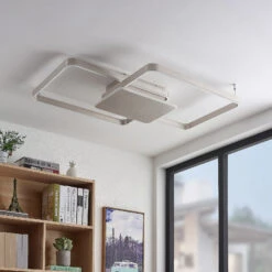 Lucande Kadira LED-Deckenlampe, 102 Cm, Nickel -Lucande 9922006 2