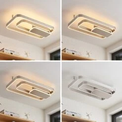 Lucande Kadira LED-Deckenlampe, 60 Cm, Nickel -Lucande 9922008 1