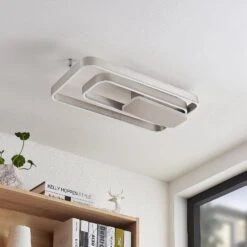 Lucande Kadira LED-Deckenlampe, 60 Cm, Nickel -Lucande 9922008 2