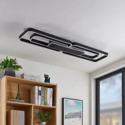 Lucande Kadira LED-Deckenlampe, 120 Cm, Schwarz -Lucande 9922009 2