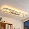 Lucande Kadira LED-Deckenlampe, 120 Cm, Nickel -Lucande 9922010