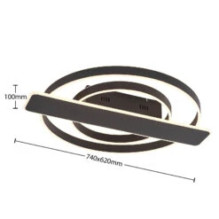 Lucande Linetti LED-Deckenlampe Rund Schwarz 15 Lucande Linetti LED-Deckenlampe Rund Schwarz -Lucande 9922011 4