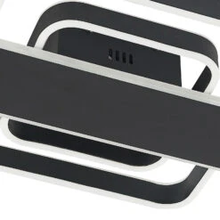 Lucande Linetti LED-Deckenlampe Eckig Schwarz 40cm -Lucande 9922015 6