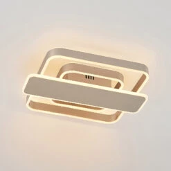 Lucande Linetti LED-Deckenlampe Eckig Nickel 40cm -Lucande 9922016 6