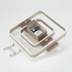 Lucande Linetti LED-Deckenlampe Eckig Nickel 40cm -Lucande 9922016 8