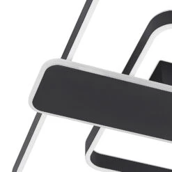 Lucande Linetti LED-Deckenlampe Eckig Schwarz 70cm -Lucande 9922017 6