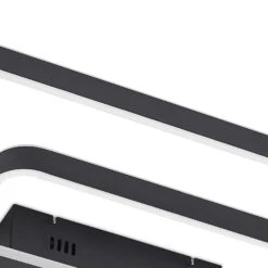 Lucande Linetti LED-Deckenlampe Eckig Schwarz 70cm -Lucande 9922017 7