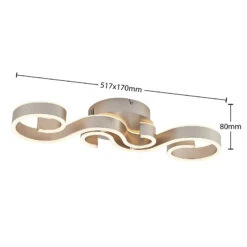 Lucande Admira LED-Deckenlampe, 51,7 Cm Nickel 15 Lucande Admira LED-Deckenlampe, 51,7 Cm Nickel -Lucande 9922022 4