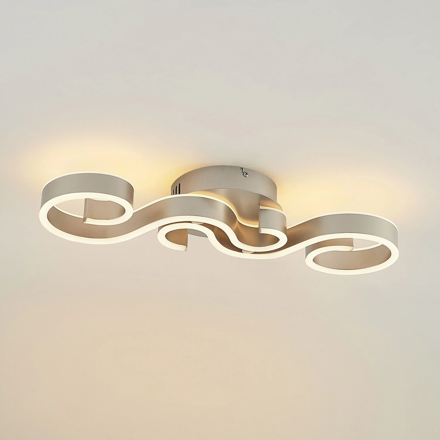 Lucande Admira LED-Deckenlampe, 51,7 Cm Nickel 8 Lucande Admira LED-Deckenlampe, 51,7 Cm Nickel – Bild 6