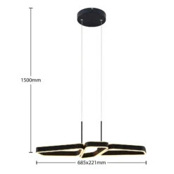 Lucande Quinn LED-Hängelampe, Dreiflammig Schwarz 14 Lucande Quinn LED-Hängelampe, Dreiflammig Schwarz -Lucande 9922025 3