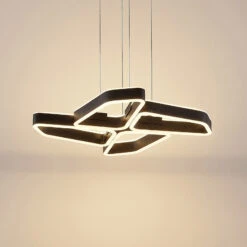 Lucande Quinn LED-Hängelampe, Vierflammig Schwarz -Lucande 9922027 4