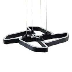 Lucande Quinn LED-Hängelampe, Vierflammig Schwarz -Lucande 9922027 5