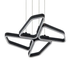 Lucande Quinn LED-Hängelampe, Vierflammig Schwarz -Lucande 9922027 6