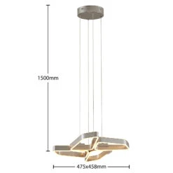Lucande Quinn LED-Hängelampe, Vierflammig Nickel -Lucande 9922028 3