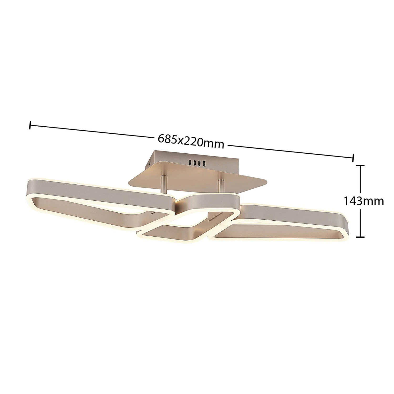 Lucande Quinn LED-Deckenlampe, Dreiflammig Nickel 7 Lucande Quinn LED-Deckenlampe, Dreiflammig Nickel – Bild 5