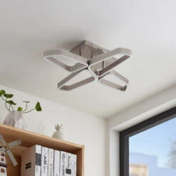 Lucande Quinn LED-Deckenlampe, Vierflammig Nickel -Lucande 9922034 2