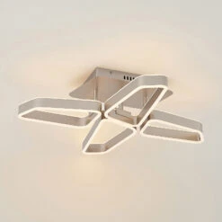 Lucande Quinn LED-Deckenlampe, Vierflammig Nickel -Lucande 9922034 5