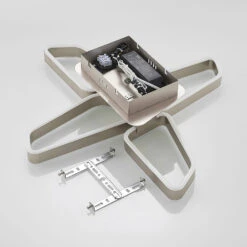 Lucande Quinn LED-Deckenlampe, Vierflammig Nickel -Lucande 9922034 8