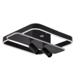 Lucande Stigla LED-Deckenleuchte, Eckig, Schwarz -Lucande 9922046 2