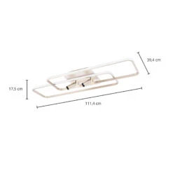 Lucande Tival LED-Deckenlampe, Lang, Nickel 14 Lucande Tival LED-Deckenlampe, Lang, Nickel -Lucande 9922047 4