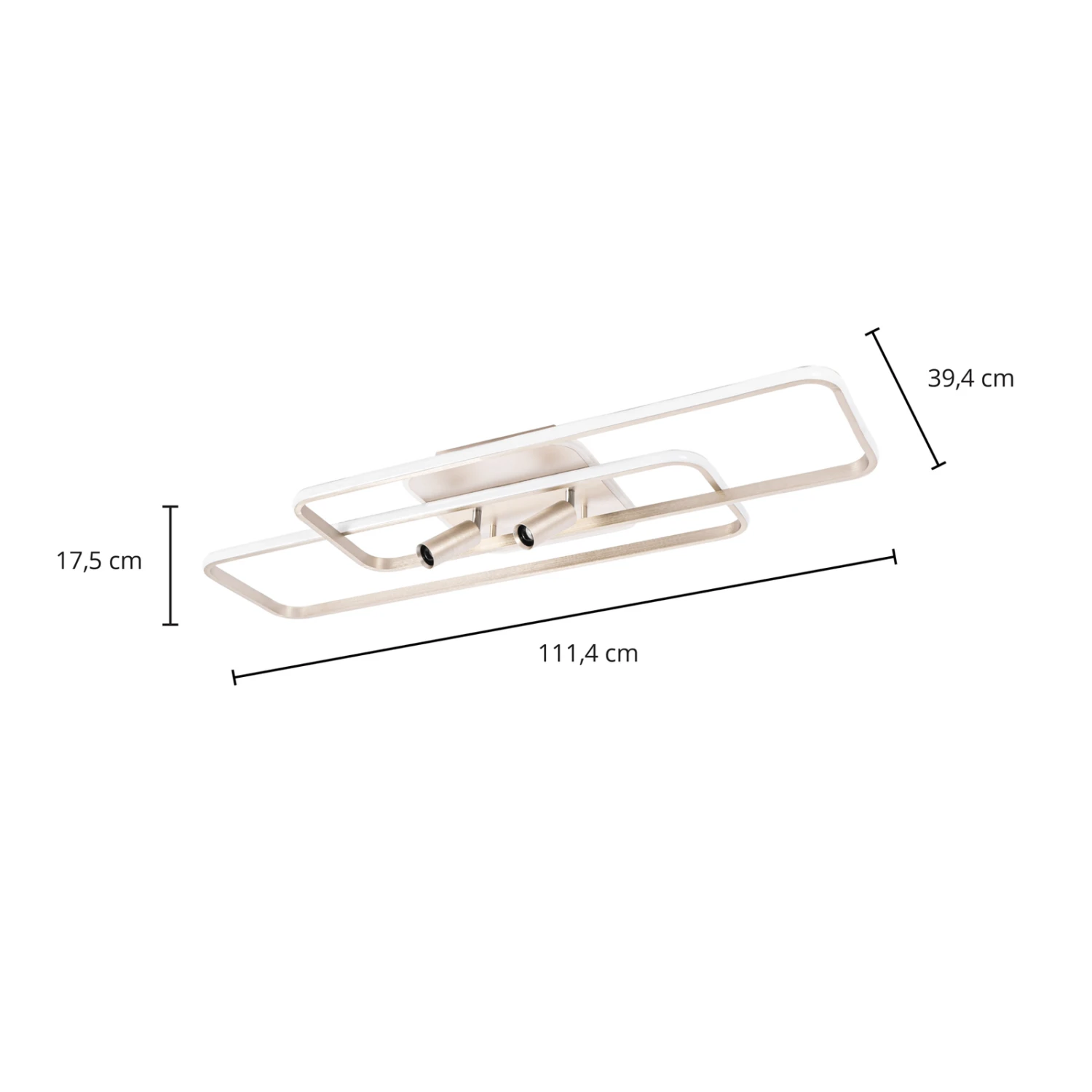 Lucande Tival LED-Deckenlampe, Lang, Nickel 7 Lucande Tival LED-Deckenlampe, Lang, Nickel – Bild 5
